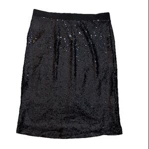 Torrid Size 1 Sequin Pencil Skirt Black